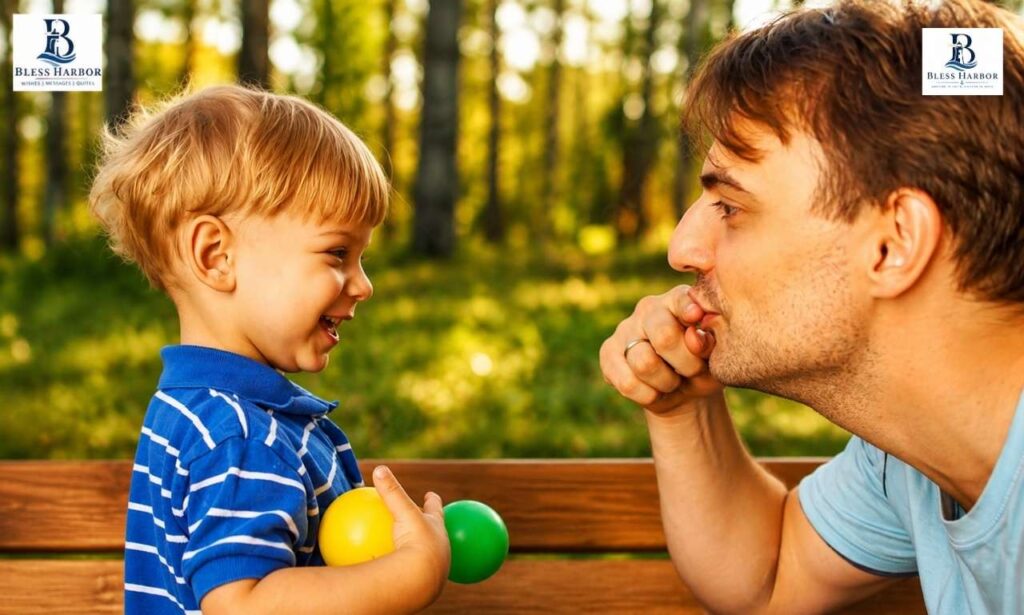 Father and son celebrating a birthday