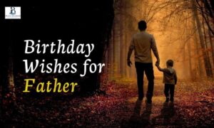 Happy birthday wishes for father - father and child hands holding a lit birthday candle with warm glow