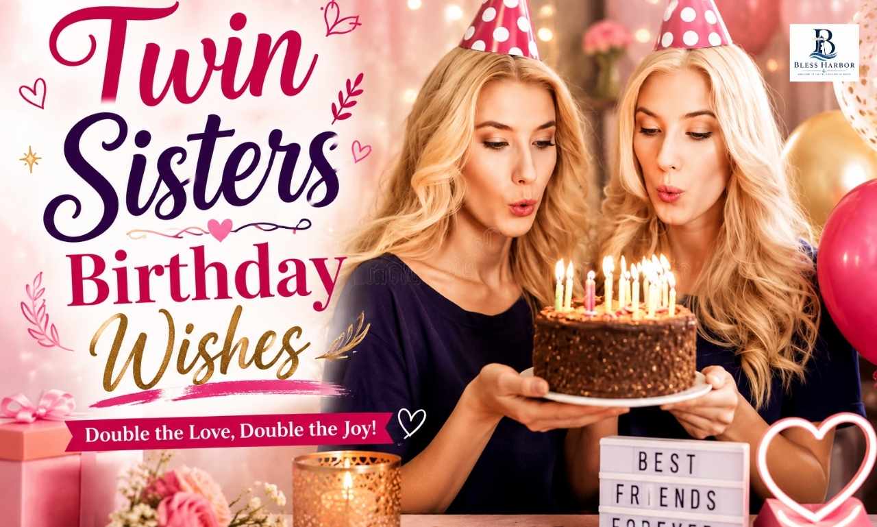 Two twin sisters celebrating a birthday together with cake and candles